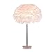 Produktbild Weiße Feder Tischlampe/kreative Wärme Nachttischlampe/romantisches Wohnzimmer Schlafzimmer Deco Leselampe (mit 3W Birne) (Farbe : A)