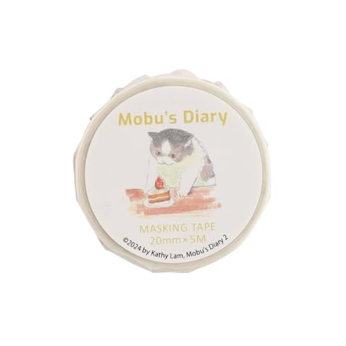 Overglad 三毛猫モブは猫缶を稼ぎたい Mobu's Diary マスキングテープ 20mm Mobu's Friend MBB-024