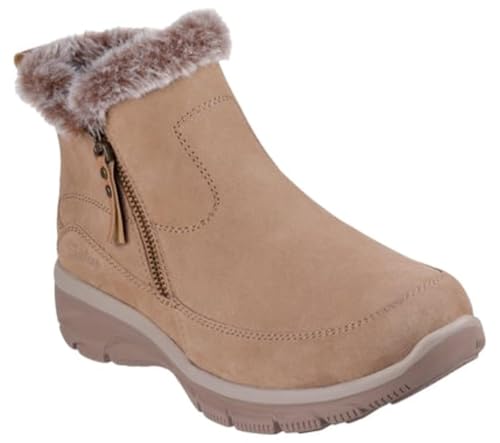 Skechers Botines para mujer Easy Going Cool Zip, beige, 39 EU