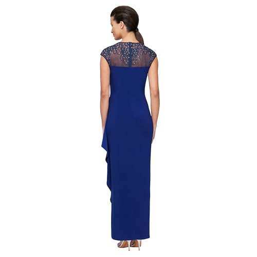 Image of Alex Evenings Women's Long Dress with Knot Front Detail
