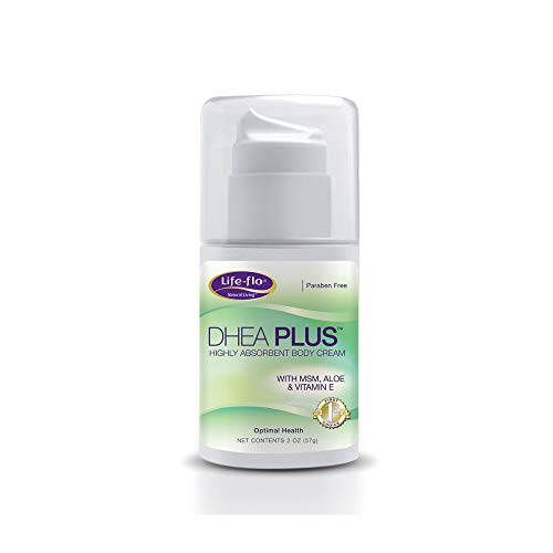 Life-flo DHEA Plus Cream | Fragrance Free | 15 mg of Natural DHEA Per Press of the Pump | Includes Aloe Vera, MSM & Vitamin E for Skin | 2 oz