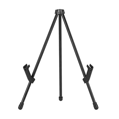 Amazon Basics Tabletop Instant Easel Black Steel Portable Tripod for Paintings Signs Posters Adjustable Display