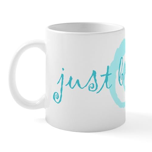 CafePress Just Breathe Aqua Mug 11 oz (325 ml) Ceramic Coffee Mug