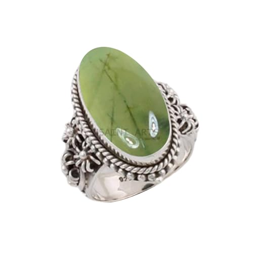 Solid 925 Sterling Silver Ring For Women & Men, Natural Blue Copper Turquoise Ring Gemstone Unique Handcrafted Ring