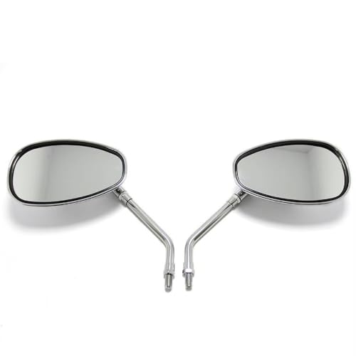 Rétroviseurs de moto 10mm carrés et ovales pour Harley Davidson Touring Softail et Sportster