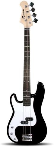 Rockburn PB-BK-LH Left Hand Bass Guitar - Black