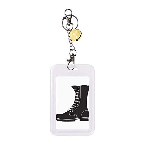 Bottes hautes noires hommes motif silhouette et badge carte de crédit