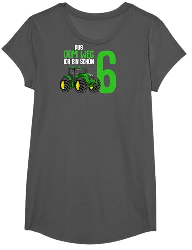 6. Geburtstag Traktor Trecker 6 Jahre Junge Kinder T-Shirt