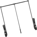 Barra for armario abatible: barra retráctil for armario, barra for ropa de aluminio ajustable de 48-110 cm, barra for colgar armario extensible de acero inoxidable de metal, elevador de barra for arma