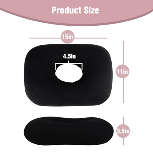 Ear Piercing Pillow for Side Sleepers, Ear Pillows with Holes for Pain, Earring Inflammation Pressure Sores, Cotton Earring Pillow for CNH Side Sleepers