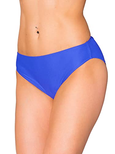 Aquarti Bikinihose Damen mit mittlerem Bund – Klassische Bikinihosen für Damen in Unifarben, Farbe: Kornblumenblau, Größe: 38