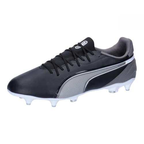 Puma King Match Mxsg, Soccer Shoe Unisex - Adulto, Puma Black Puma White Cool Dark Gray, 42.5 EU