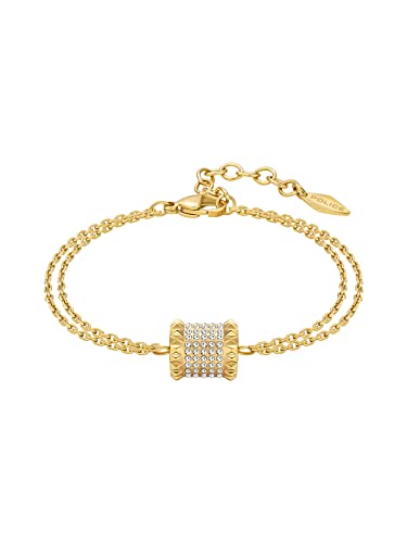 Police Barrel Shiny White Crystal Gold Bracelet For Women - PEJLB0001403 (B0C3CQNH4F) Amazon Price History, Amazon Price Tracker