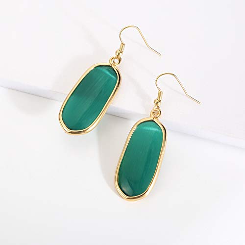 Natural Crystal Healing Stone Drop Dangle Earrings for Women3