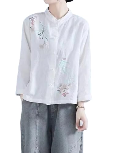 [ＬＳＤＺＷ] シャツ レディース ブラウス 長袖 XL トップス 夏 ボタン 大きいサイズ ホワイト シャツ ファッション 春 秋 フリル おしゃれ フリル 秋服 丸襟 レディース服 体型カバー ふんわり オフィス 部屋着 上着 通勤 通学 日常着の商品画像（Amazon）