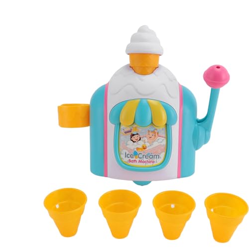 LIYJTK Bath Ice Cream Toy Creative Bubble Maker pour les enfants, installation sûre sur baignoire et lavabo