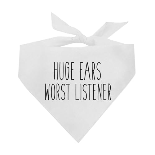Huge Ears Worst Listener Dog Bandana (�z���C�g�AOS 1147)