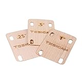3pcs Guitar Neck Shims Shim Made of Canada Solid Maple Wooden, For Bolt-on Neck Bolts, Shaped 0.25 0