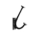 Hickory Hardware Skylight Collection Coat Hooks, Wall Hooks for Hanging Coats, Hats, Towels, Robes and More, 4-7/8 Inch Long, Vintage Bronze, Single