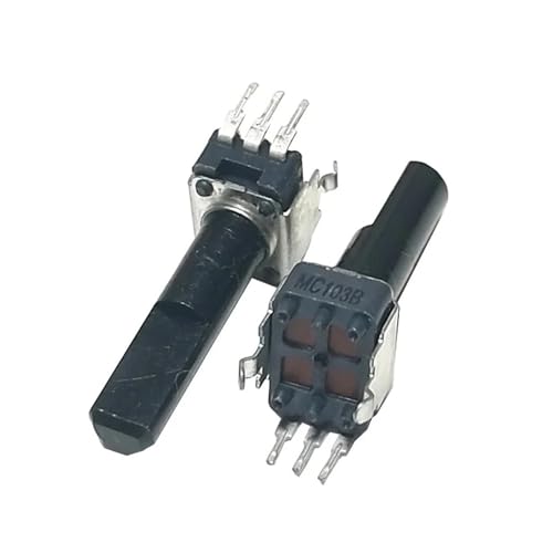 Potenciómetro rotatorio RK09 B10K con retén central, ajuste de volumen del teclado electrónico, longitud del eje: 23 mm.