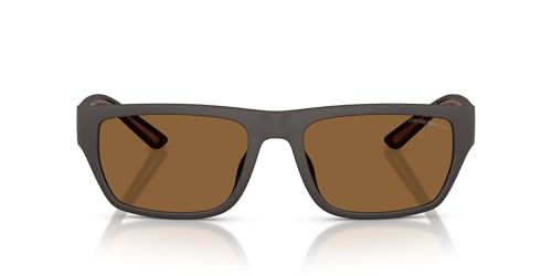 EMPORIO ARMANI (エンポリオアルマーニ) サングラス メンズ フレーム/ラバーライズドマットブラウン (RUBBERIZED MATTE BROWN) レンズ/ブラウン (BROWN) レンズ幅57mm 0EA4267U