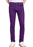 Victorious Men's Skinny Fit Color Stretch Jeans - purple - 28W x 30L