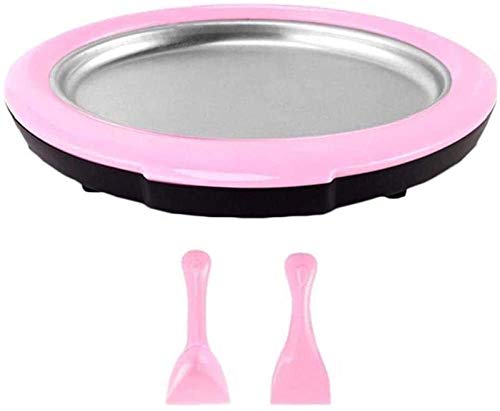 FSHOW Eiscreme-Rollmaschine Mini Gebratener Hersteller, Haushaltsgerollte Eismaschine mit 2 Spateln,...