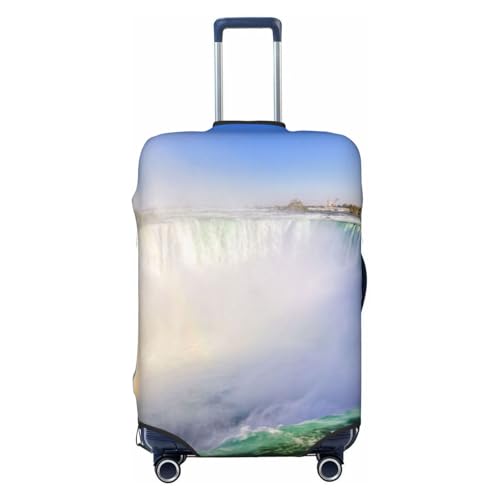 Waterfall And Rainbow Print Luggage Suitcase Covers Elastic Washable Luggage Protector Luggage Covers For Suitcase