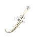 Treasures of Morocco Moroccan Dagger, Jambiya Handmade Black Handle Bone Knife Stainless Steel, Islamic Authentic Arabic