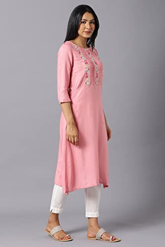 Image of W for Woman Women's Viscose Regular Fit Casual Kurta
