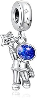 Annmors Heart Charm Pendant S925 Sterling Silver Sparkling Bracelet Bead with Cubic Zirconia for European Bracelets and Necklaces, Christmas Jewellery Gift for Men and Women