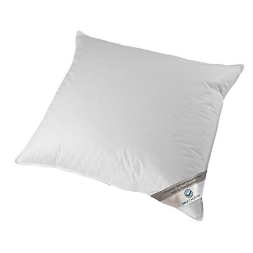 Horst Schäfer 3-Kammer Daunen-Federkissen | Kopfkissen 80x80 cm | kuschelweich und stützend Cover