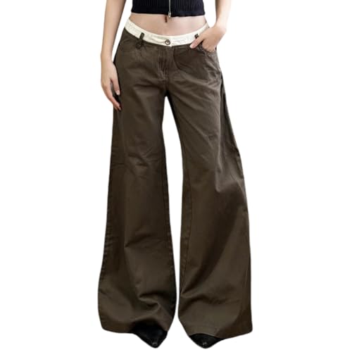Pantalon marron à jambes larges femme : le style streetwear et décontracté