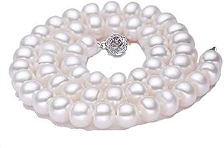 Natural Pearl Silver Necklace Diameter 9-8mm Necklace Length 45cm , 2724309329492