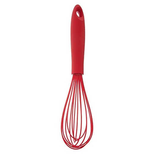 Batedor Manual Fio Silicone Com Cabo Em Pp 31cm Weck Vermelho