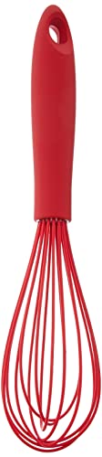 Batedor Manual Fio Silicone Com Cabo Em Pp 31cm Weck Vermelho
