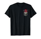 Marvel Deadpool Cute Comic Cartoon Faux Pocket T-Shirt Small