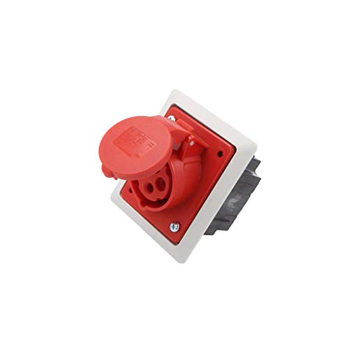 Connecteur alimentation AC triphasées PCE 414-6PKR socle femelle raccordement atelier