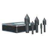 Cleveland C00970 5 Piece 60 Degrees Angle High Speed Steel Taper Countersink Set, Uncoated (Bright) Finish (Pack of 1)