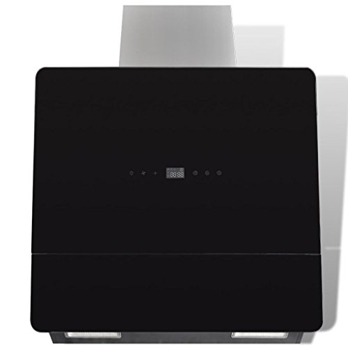 Festnight Afzuigkap afzuigkap gehard glas afzuigkap keukenafzuigkap met display 600 mm 720 m? / h 180 W zwart - Image 6