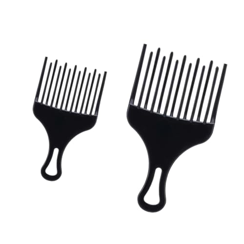CALLARON 2 Pezzi Pettine a Denti Larghi in Plastica Per Capelli Pettine Da Parrucchiere Per Uomo Per Styling Accessori Per Capelli e Nero