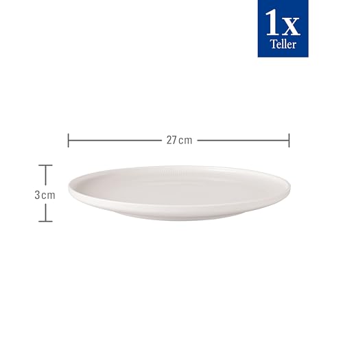 Miniatura 4 de Villeroy Boch - Plato De Cena Afina De Porcelana Premium, Plato Para Platos Principales, Fabricado En Alemania, Apto Para Lavavajillas Y Microondas, Apilable, Blanco