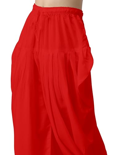 Image of Mehrang Loose Fit Rayon Dhoti Pant for Women Patiala Slawar Bottom Wear Harem Pants, Waist Free Size (26 Inch to 38 Inch)