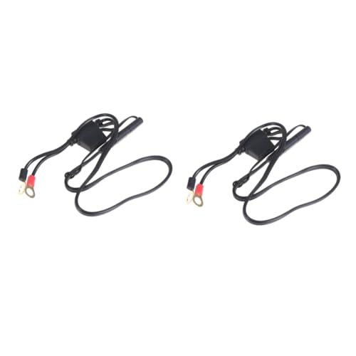 PartyKindom 2pcs Motorcycle Power Cable Durable Charging Tool for Home and Outdoor Use Easy Operation Safe and Materials for Motorcycles and Powersports