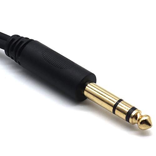 Siyear 6.35Mm 1/4 Inch Male Plug Stereo To 2 Dual 1/4"Trs Female Jack Connector Audio Speaker Cable, Y Splitter Adapter Cable (20Cm / 8Inch) #TOP5