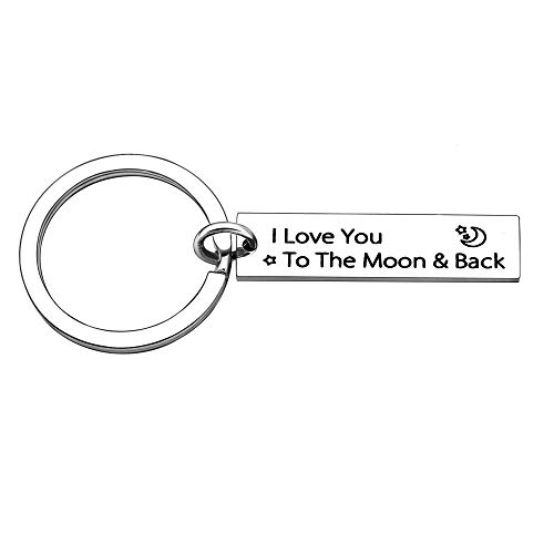 Valentinstag Schlüsselanhänger Freund Freundin Schlüsselanhänger Geburtstag Jahrestag Geschenk I Love You to The Moon and Back Cover