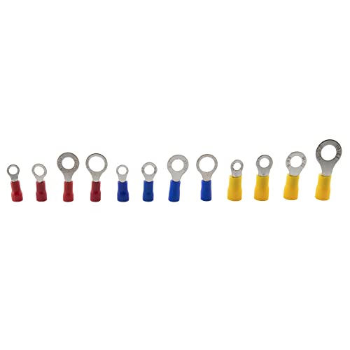 SeKi 0.5-4 mm Parts Ring Terminal Assortment Insulated 360 Pieces 0.5-6.0 mm² M4/M5/M6/M8 Cable Lugs Crimp Connector Set According to DIN Colour Coded Mixed - Image 4
