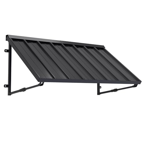 Metal Awning for Door Entrance, 54x24 Inches Adjustable Angle Window
