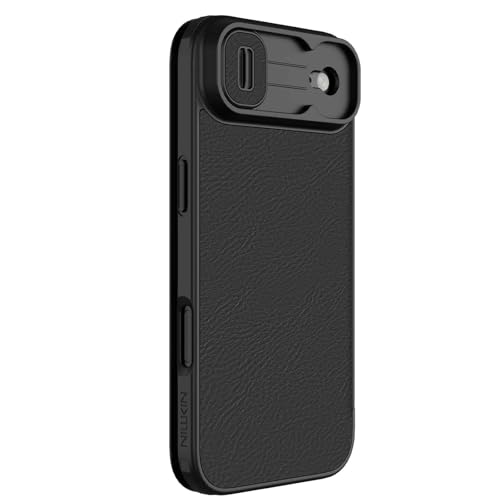 Image of PRITO Nilkin Wallet Flip Case for iPhone 17 Air with Card Slot and Camera Slider, PU Leather Case Cover, All-Around Protection (Black, iPhone 17 Air)