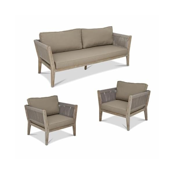 Loberon Sitzgruppe Biarritz Akazienholz Braun